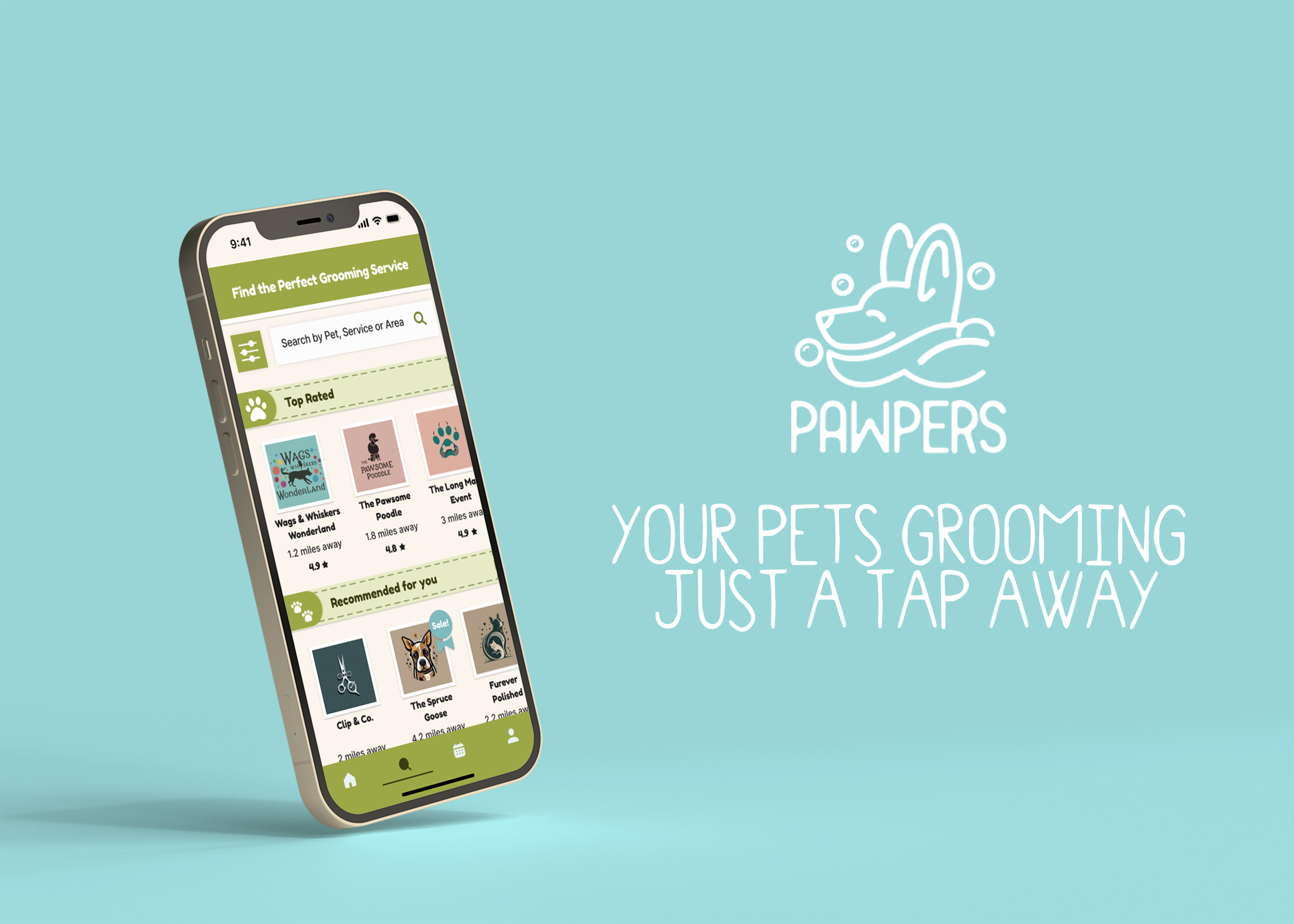 Pawpers UI-UX Project cover image.