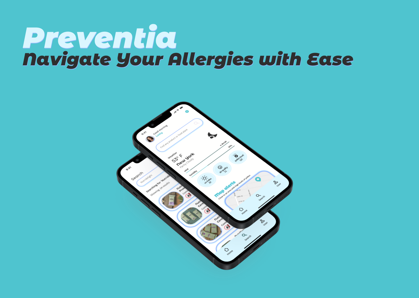 Preventia, an app for people with allergies, cover.